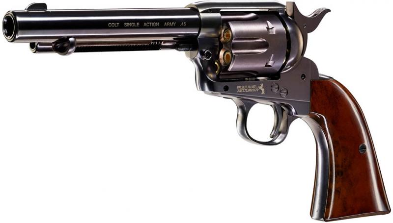 Colt Single Action Army 45 blue CO2 Revolver 4,5mm Diabolo gezogener Lauf (SAA)