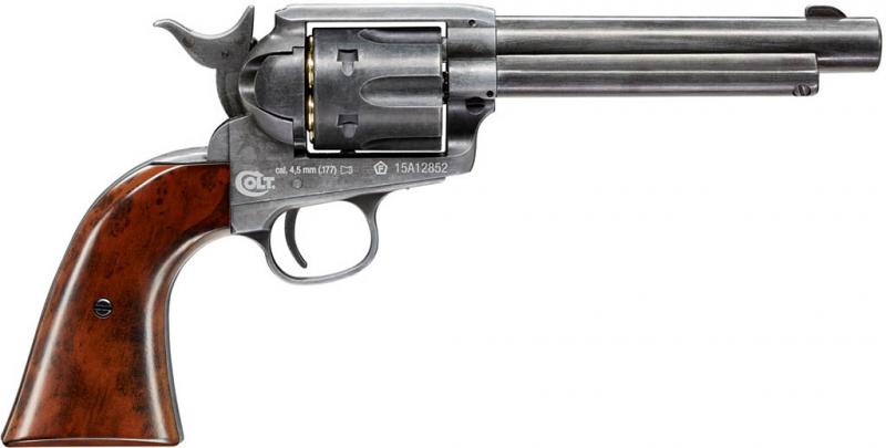 Colt Single Action Army 45 antik CO2 Revolver 4,5mm Diabolo gezogener Lauf (SAA)