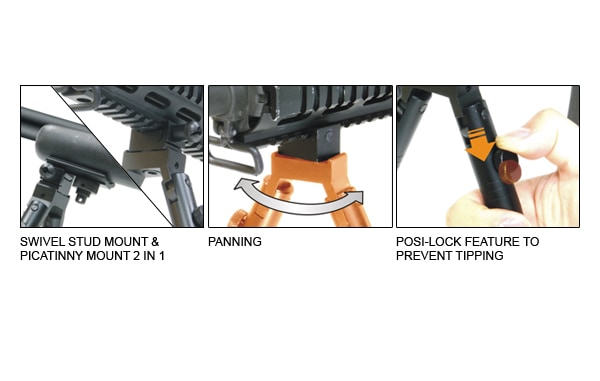 UTG Swat Bipod für Weaverrails