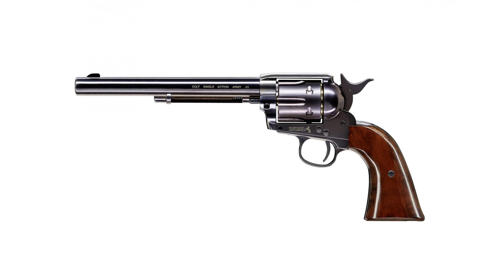 Colt Single Action Army 45 blued CO2-Revolver 4,5mm Diabolo (SAA), 7,5" Lauf